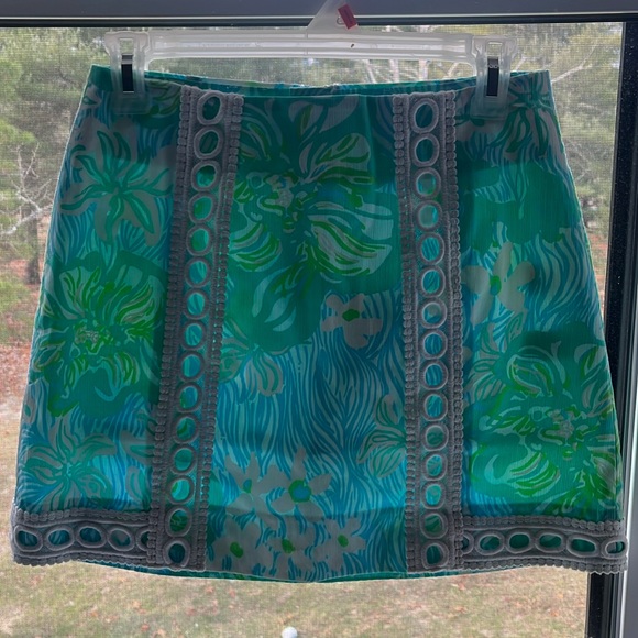 Lilly Pulitzer, Pansy Skort, Lagoon Green, Size 00, NWT - Picture 1 of 4